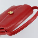 GIVENCHY Shoulder Bag Leather Embossed 2way Black Auth am9401-6