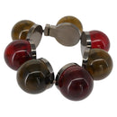 FENDI Colored Stones Bracelet metal Red Auth am9407V-1