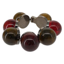 FENDI Colored Stones Bracelet metal Red Auth am9407V-2