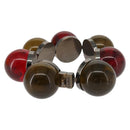 FENDI Colored Stones Bracelet metal Red Auth am9407V-3
