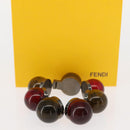 FENDI Colored Stones Bracelet metal Red Auth am9407V-9