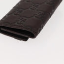 GUCCI Guccissima GG Canvas Key Case Leather Dark Brown 237509 Auth am9408V-16
