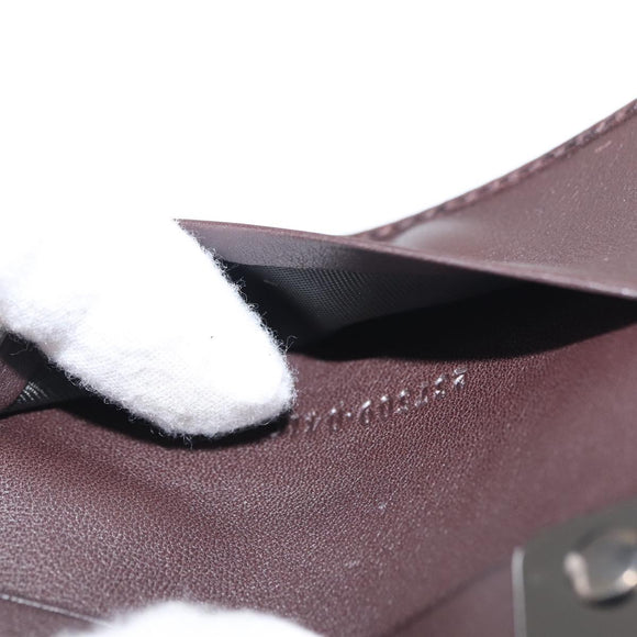 GUCCI Guccissima GG Canvas Key Case Leather Dark Brown 237509 Auth am9408V