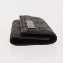 GUCCI Guccissima GG Canvas Key Case Leather Dark Brown 237509 Auth am9408V-3