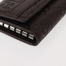 GUCCI Guccissima GG Canvas Key Case Leather Dark Brown 237509 Auth am9408V-14