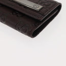 GUCCI Guccissima GG Canvas Key Case Leather Dark Brown 237509 Auth am9408V-15