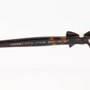 CHANEL COCO Mark ribbon Sunglasses plastic Dark Brown CC Auth am9410-11