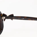 CHANEL COCO Mark ribbon Sunglasses plastic Dark Brown CC Auth am9410-14