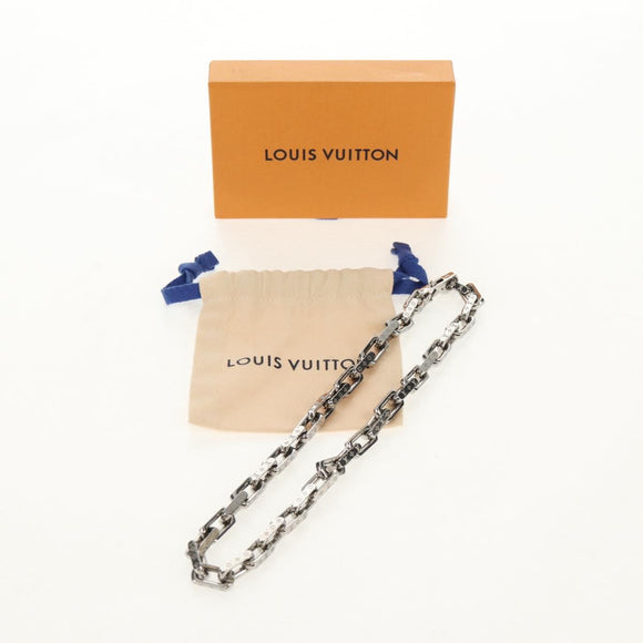 LOUIS VUITTON Chain Necklace Metal Silver M00307 LV Auth am9411M