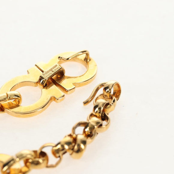 Salvatore Ferragamo Gancini Chain Belt metal Gold Auth am9413V