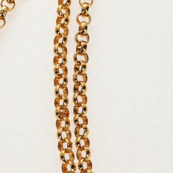 Salvatore Ferragamo Gancini Chain Belt metal Gold Auth am9413V