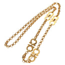 Salvatore Ferragamo Gancini Chain Belt metal Gold Auth am9413V-7