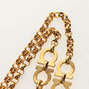 Salvatore Ferragamo Gancini Chain Belt metal Gold Auth am9413V-9