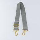 PRADA Adjustable Shoulder Strap Canvas 28.7""-48.8"" Gray Gold Auth am9414-2