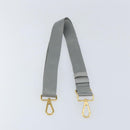 PRADA Adjustable Shoulder Strap Canvas 28.7""-48.8"" Gray Gold Auth am9414-3