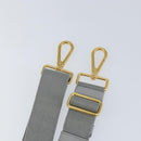 PRADA Adjustable Shoulder Strap Canvas 28.7""-48.8"" Gray Gold Auth am9414-4