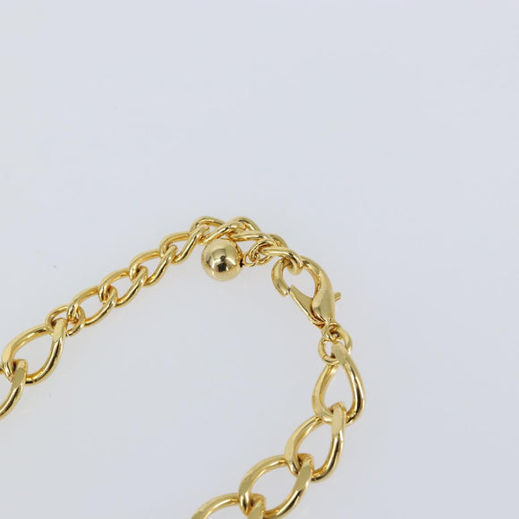 Christian Dior Chain Necklace metal Gold Tone Auth am9415V