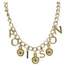 Christian Dior Chain Necklace metal Gold Tone Auth am9415V-1