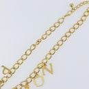 Christian Dior Chain Necklace metal Gold Tone Auth am9415V-4