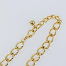 Christian Dior Chain Necklace metal Gold Tone Auth am9415V-6