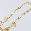 Christian Dior Chain Necklace metal Gold Tone Auth am9415V-9