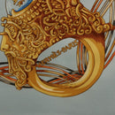 HERMES Carre 90 Scarf ""ALLIANCES DU MONDE"" Silk Light Blue Auth am9416-11