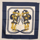 HERMES Carre 90 Scarf ""BRIDES de GALA par"" Silk White blue Auth am9417-14