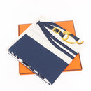 HERMES Carre 90 Scarf ""BRIDES de GALA par"" Silk White blue Auth am9417-12