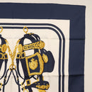 HERMES Carre 90 Scarf ""BRIDES de GALA par"" Silk White blue Auth am9417-4