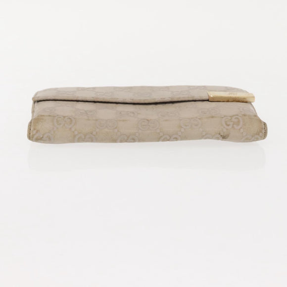 GUCCI GG Canvas Guccissima Key Case Wallet Leather 3 Set White Auth am9420