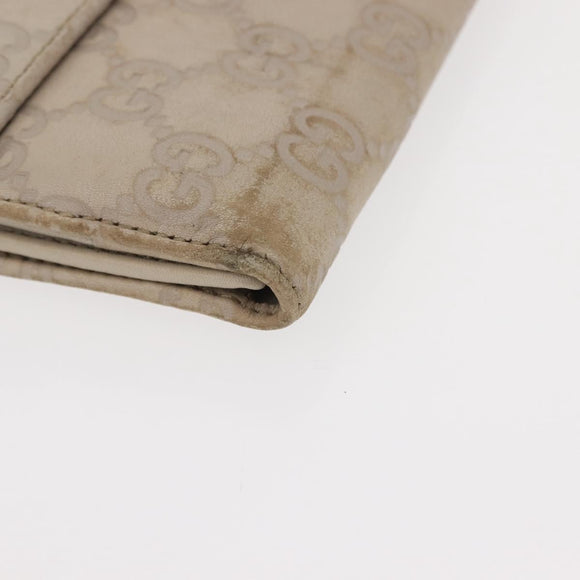 GUCCI GG Canvas Guccissima Key Case Wallet Leather 3 Set White Auth am9420