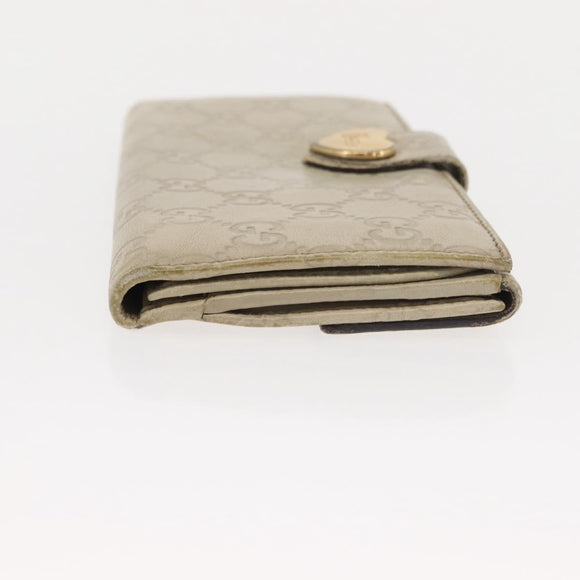 GUCCI GG Canvas Guccissima Key Case Wallet Leather 3 Set White Auth am9420