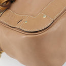 Chloe Eden Shoulder Bag Leather Brown Gold Auth am9424-15