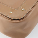 Chloe Eden Shoulder Bag Leather Brown Gold Auth am9424-17