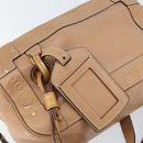 Chloe Eden Shoulder Bag Leather Brown Gold Auth am9424-18