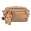 Chloe Eden Shoulder Bag Leather Brown Gold Auth am9424-13