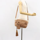 Chloe Eden Shoulder Bag Leather Brown Gold Auth am9424-23