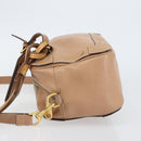Chloe Eden Shoulder Bag Leather Brown Gold Auth am9424-4