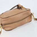 Chloe Eden Shoulder Bag Leather Brown Gold Auth am9424-6