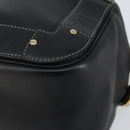 Chloe Eden Shoulder Bag Leather 2way Black Gold Auth am9425-9