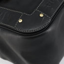 Chloe Eden Shoulder Bag Leather 2way Black Gold Auth am9425-14