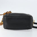 Chloe Eden Shoulder Bag Leather 2way Black Gold Auth am9425-5
