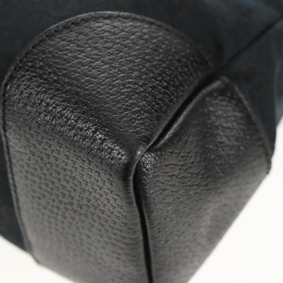 GUCCI GG Canvas Shoulder Bag Black Silver 110054 Auth am9428V