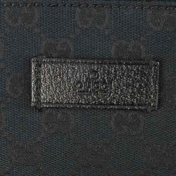 GUCCI GG Canvas Shoulder Bag Black Silver 110054 Auth am9428V