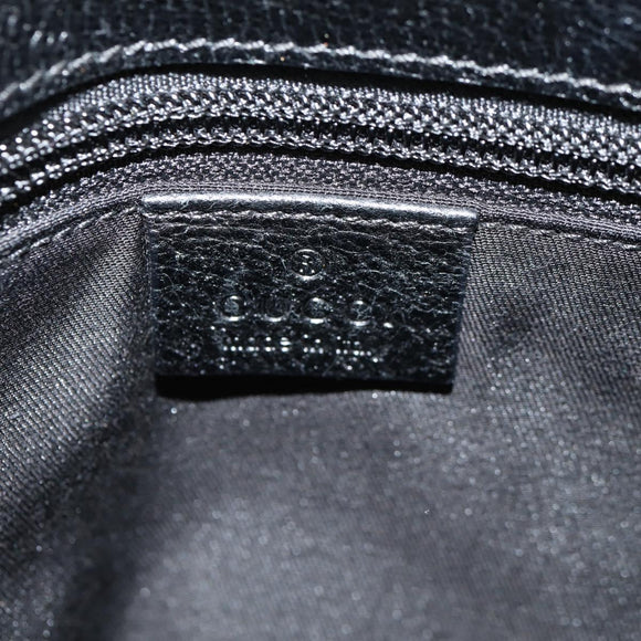 GUCCI GG Canvas Shoulder Bag Black Silver 110054 Auth am9428V