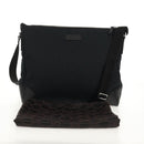 GUCCI GG Canvas Shoulder Bag Black Silver 110054 Auth am9428V-12