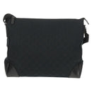 GUCCI GG Canvas Shoulder Bag Black Silver 110054 Auth am9428V-2