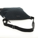 GUCCI GG Canvas Shoulder Bag Black Silver 110054 Auth am9428V-7