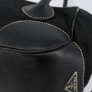PRADA Shoulder Bag Nylon Leather Black Silver Auth am9430-17