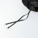 PRADA Shoulder Bag Nylon Leather Black Silver Auth am9430-8